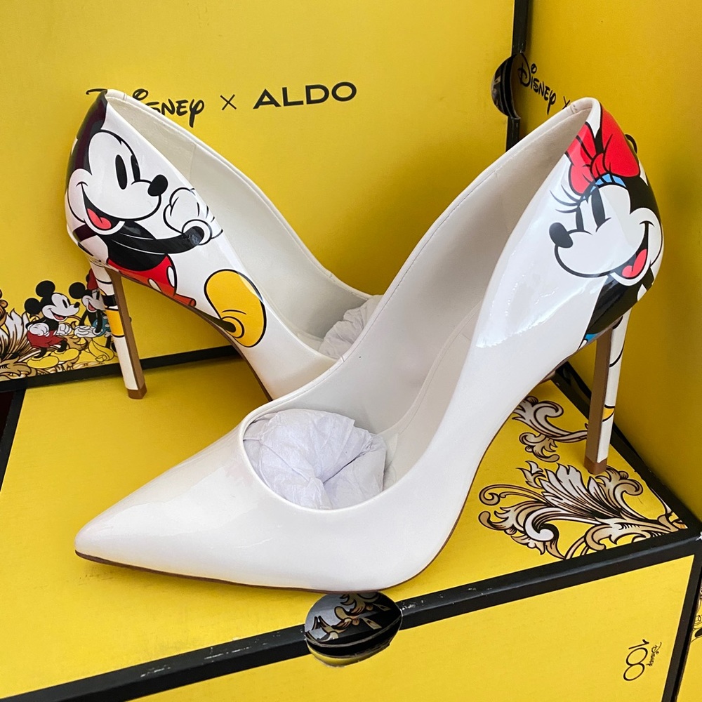 Disney X Aldo Stiletto Pump Heels Mickey and Minnie D100Stessy New in box